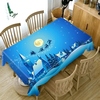 Thicken Cotton Tablecloth 3D Blue Background Santa Claus Snow Pattern Rectangular/Round Table Cloth for Wedding Picnic Party
Thicken Cotton Tablecloth 3D Blue Background Santa Claus Snow Pattern Rectangular/Round Table Cloth for Wedding Picnic Party