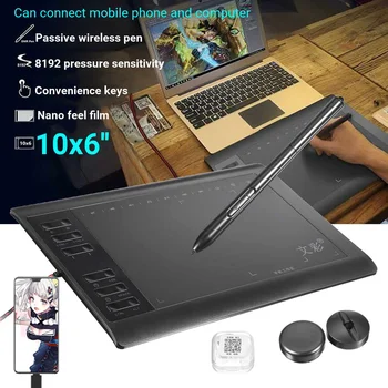 10*6'' Graphics Drawing Digital Tablet Pen Display 233 Point Quick Reading Pressure Sensing Universal Large Active Area Drawing
10*6'' Graphics Drawing Digital Tablet Pen Display 233 Point Quick Reading Pressure Sensing Universal Large Active Area Drawing