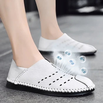 2020 summer new men's hollow leather sandals leather men's shoes breathable casual leather shoes dad shoes soft bottom soft leat 
2020 summer new men's hollow leather sandals leather men's shoes breathable casual leather shoes dad shoes soft bottom soft leat