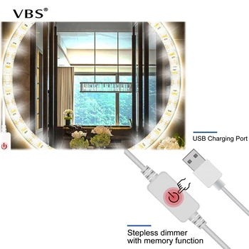 5V 1-5M LED Lighted Makeup Mirrors With Adjustable LED Light Touch Switch Waterproof For Beauty Makeup Eyelash Brush Dressing A1
5V 1-5M LED Lighted Makeup Mirrors With Adjustable LED Light Touch Switch Waterproof For Beauty Makeup Eyelash Brush Dressing A1