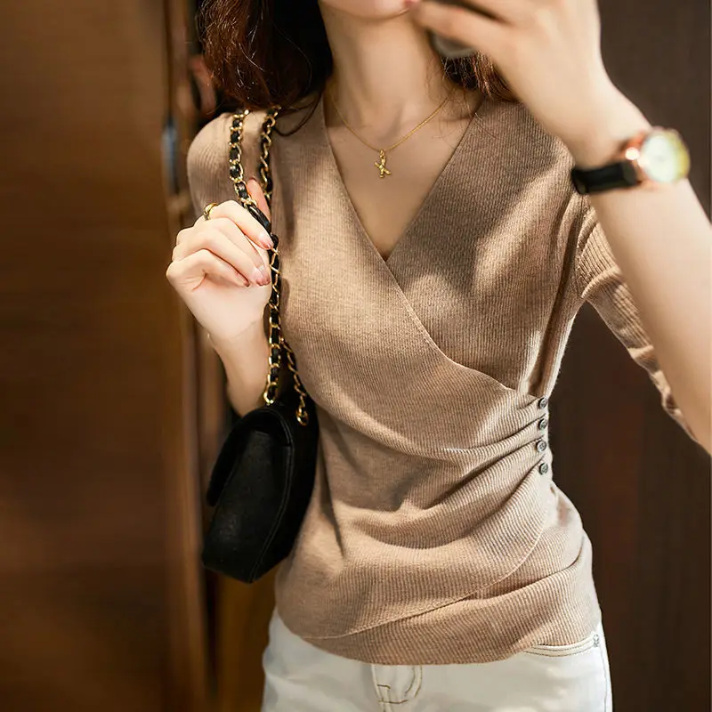 Autumn Top Women's 2020 Autumn Women's New Slim Sweater Half-Sleeve Shirt Base Shirt Women's Spring and Autumn Sweater
Autumn Top Women's 2020 Autumn Women's New Slim Sweater Half-Sleeve Shirt Base Shirt Women's Spring and Autumn Sweater