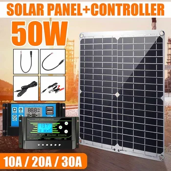 50W 18V Monocrystaline Al-Alloy at back Solar Panel Dual 12V/5V DC USB Charger For Car RV Boat
50W 18V Monocrystaline Al-Alloy at back Solar Panel Dual 12V/5V DC USB Charger For Car RV Boat
