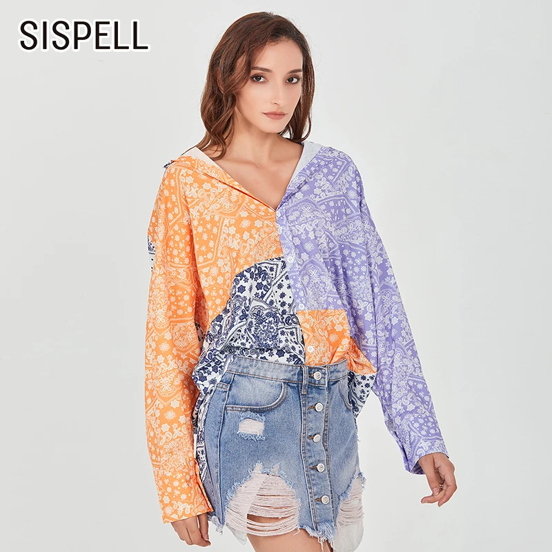 SISPELL Print Hit Color For Female Blouse Shirt V Neck Long Sleeve Oversized Women's Casual Shirt 2020 Fashion Autumn New Tide
SISPELL Print Hit Color For Female Blouse Shirt V Neck Long Sleeve Oversized Women's Casual Shirt 2020 Fashion Autumn New Tide