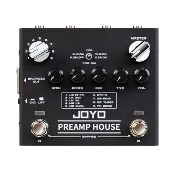 

JOYO R-15 Preamp House Multi Pedal Distortion and Clean Pedal 9 AMPs Preamp Simulator Multi Effect Pedal 18 Tones Dual Channel