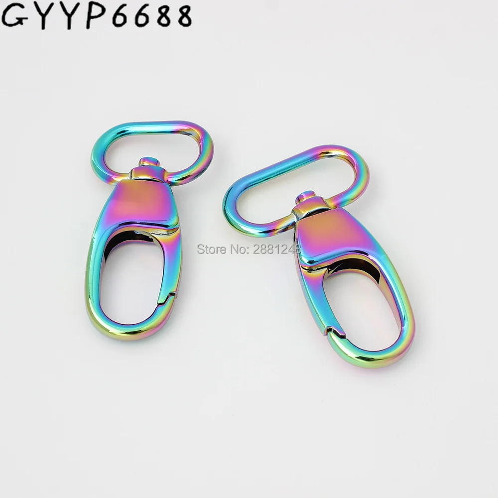 10-30-100pcs 20mm 25mm rainbow snap hook metal trigger snap hook swivel bag hook handbags purses bag clip clasps dog leash
10-30-100pcs 20mm 25mm rainbow snap hook metal trigger snap hook swivel bag hook handbags purses bag clip clasps dog leash
