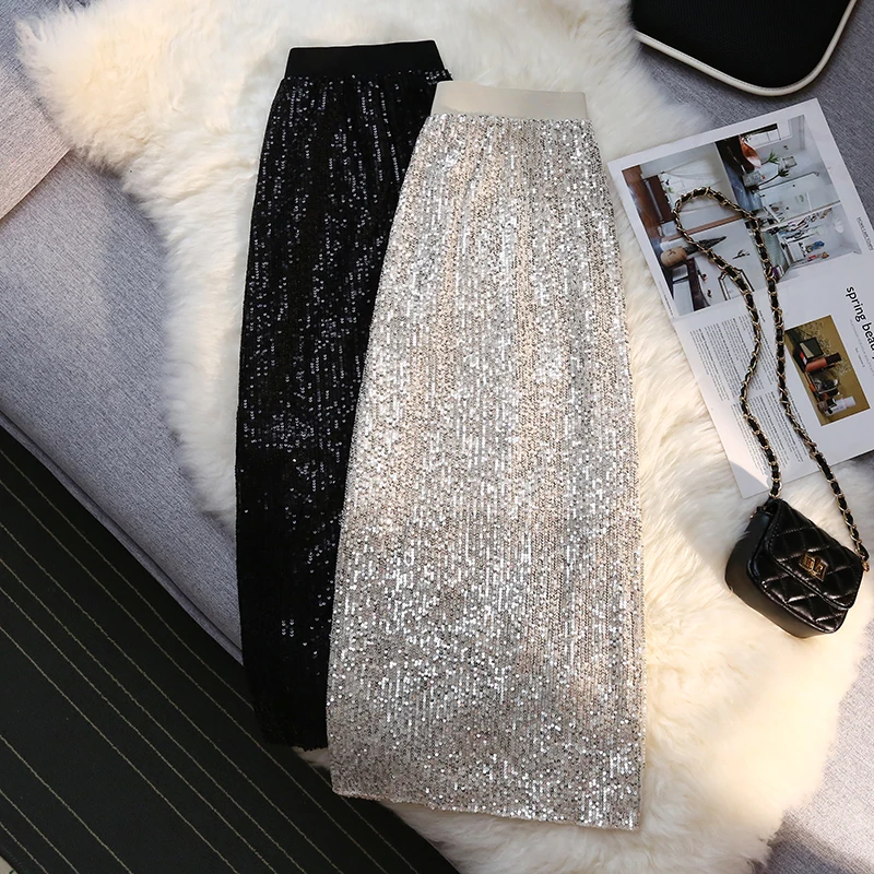 Limiguyue Summer Women Midi Long Skirts Glittering Sequin A-Line Skirt Elegant High Waist Sexy One-Step Faldas Streetwear K1960
Limiguyue Summer Women Midi Long Skirts Glittering Sequin A-Line Skirt Elegant High Waist Sexy One-Step Faldas Streetwear K1960