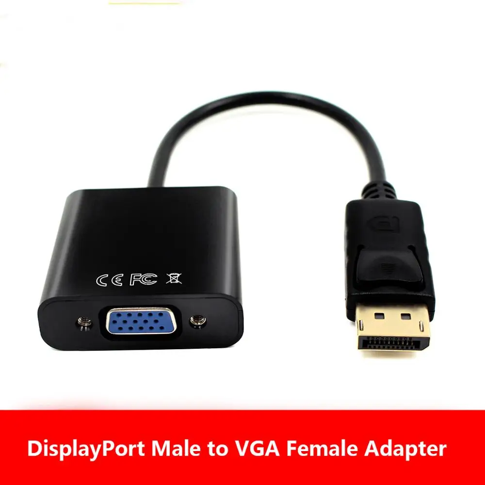 Фото Дисплей Порты и разъёмы DP to VGA кабель адаптер конвертер Папа-мама дисплей |
