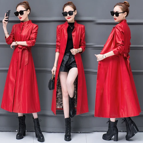 Pu Leather Woman Long Coats 5xl Spring And Autumn Trench Coat For Women Overcoat Windwear Coat Female Windbreakers Clothes
Pu Leather Woman Long Coats 5xl Spring And Autumn Trench Coat For Women Overcoat Windwear Coat Female Windbreakers Clothes