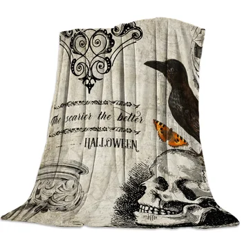Halloween Skull Crow Butterfly Gothic Throw Blanket Warm Microfiber Blanket Bedroom Sofa Supplies Blankets for Beds
Halloween Skull Crow Butterfly Gothic Throw Blanket Warm Microfiber Blanket Bedroom Sofa Supplies Blankets for Beds