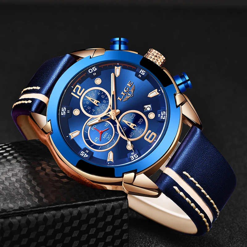 Watch Men 2019 LIGE New Fashion Waterproof Sport Quartz Watches Mens Top Brand Luxury Blue Leather Chronograph Relogio Masculino
Watch Men 2019 LIGE New Fashion Waterproof Sport Quartz Watches Mens Top Brand Luxury Blue Leather Chronograph Relogio Masculino