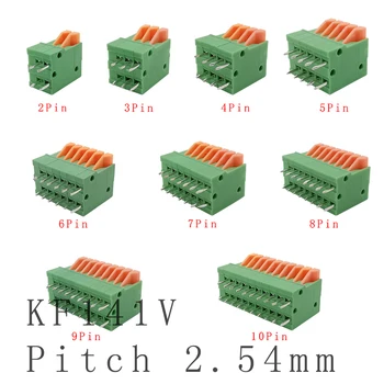 KF141V 2.54mm Pitch Straight Pin PCB Mounted Spring Screless Terminal Blocks Connector 2/3/4/5/6/7/8/9/10 P 150V 2A for 26-20AWG
KF141V 2.54mm Pitch Straight Pin PCB Mounted Spring Screless Terminal Blocks Connector 2/3/4/5/6/7/8/9/10 P 150V 2A for 26-20AWG