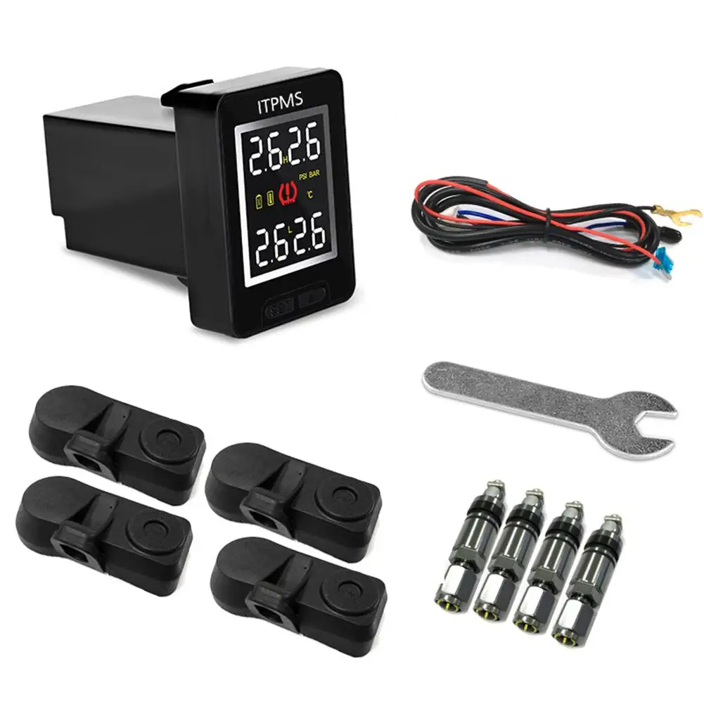 U912 Car Wireless Tire Pressure Monitoring System 4 Internal Anti-theft Sensors LCD Real-time TPMS For Toyota Land Cruiser Reiz 
U912 Car Wireless Tire Pressure Monitoring System 4 Internal Anti-theft Sensors LCD Real-time TPMS For Toyota Land Cruiser Reiz