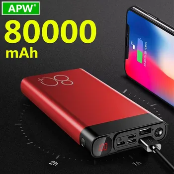 Large capacity 80,000mAh Power Bank Quick Charge dual USB Fast Charging Powerbank for iPhone Huawei Portable Exterbal Battery
Large capacity 80,000mAh Power Bank Quick Charge dual USB Fast Charging Powerbank for iPhone Huawei Portable Exterbal Battery
