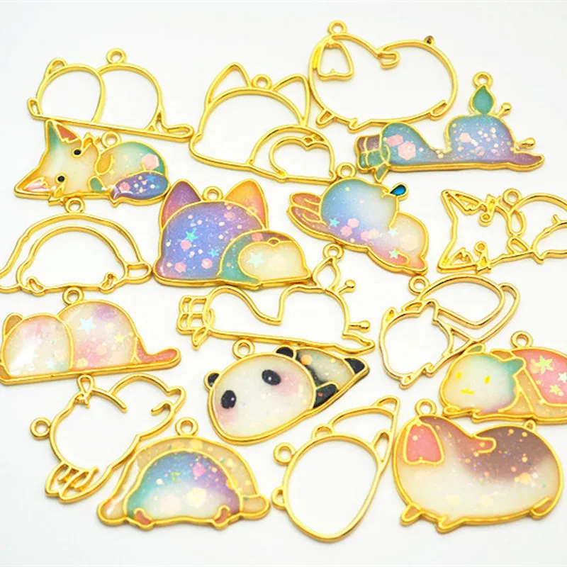 50pcs alloy drip glue frame animal charm DIY hollow panda cat pendants for headdress accessories wedding Jewelry handmade
50pcs alloy drip glue frame animal charm DIY hollow panda cat pendants for headdress accessories wedding Jewelry handmade