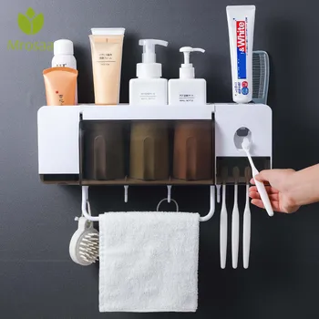 Toothbrush Holder Toothpaste Squeezer Dispenser Bathroom Accessories Sets 5 pcs Bathroom Storage Box Case Household Wall Mount
Toothbrush Holder Toothpaste Squeezer Dispenser Bathroom Accessories Sets 5 pcs Bathroom Storage Box Case Household Wall Mount