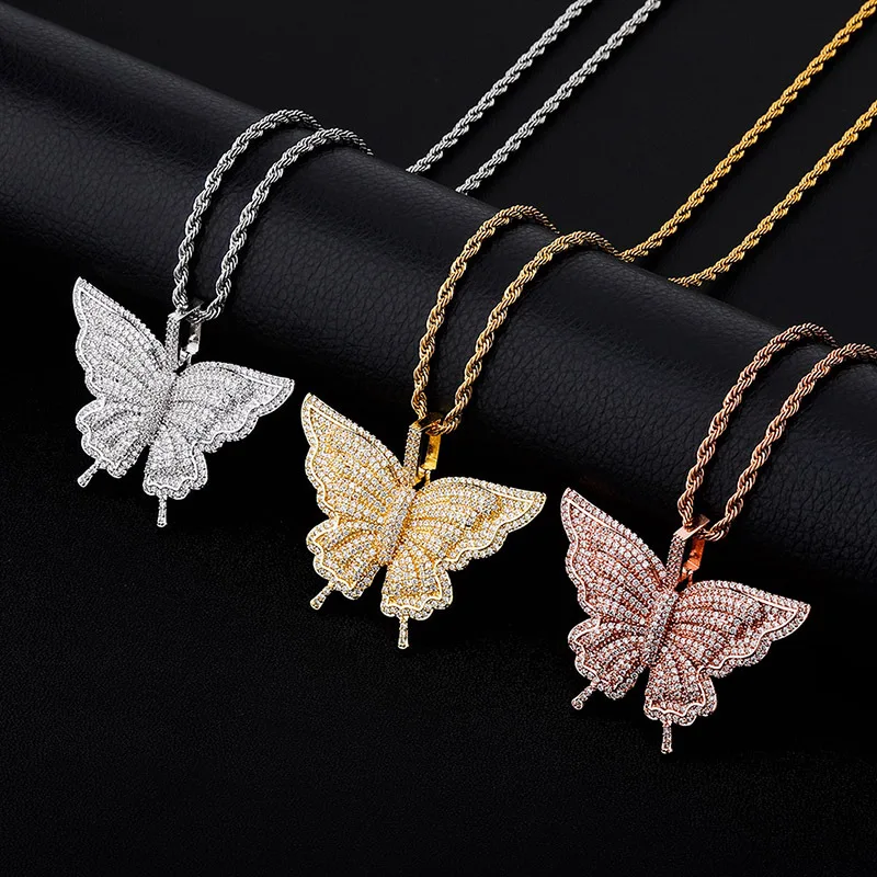 Butterfly Pendant High Quality Iced Out Bling Bling Micro Pave Cubic Zirconia Gold Color AAA Zircon Women Fashion Jewelry
Butterfly Pendant High Quality Iced Out Bling Bling Micro Pave Cubic Zirconia Gold Color AAA Zircon Women Fashion Jewelry