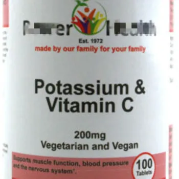 Power Health Potassium 200mg + Vitamin C 100 Tablets
Power Health Potassium 200mg + Vitamin C 100 Tablets