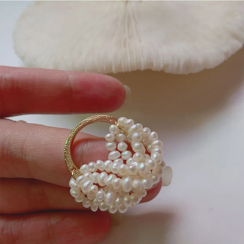 Fashion Mini Natural Freshwater Pearl Ring Simulated Handmade Knit Multilayer Ring Women's Elegant Valentine Gift Jewellery
Fashion Mini Natural Freshwater Pearl Ring Simulated Handmade Knit Multilayer Ring Women's Elegant Valentine Gift Jewellery