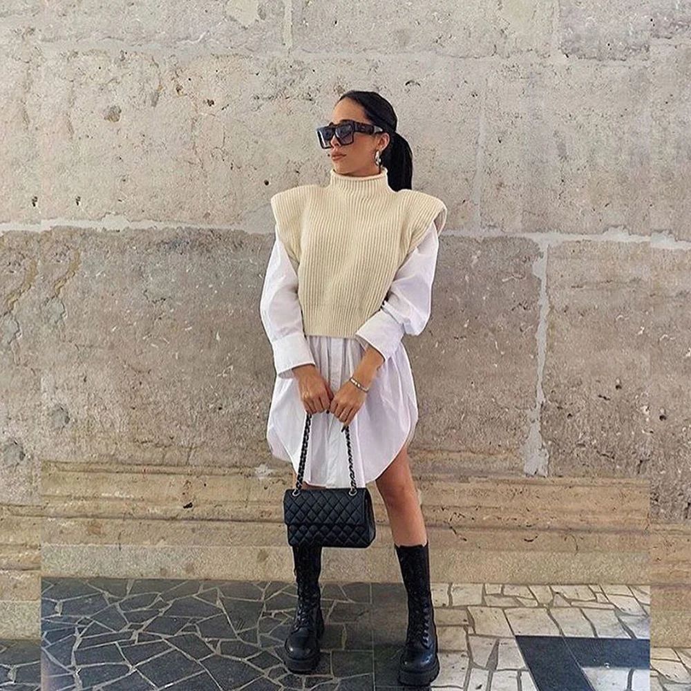 Autumn Winter Women Vest 2020 New Arrival Solid Pullovers Warm Sleeveless High Neck Loose Vintage Sweater Tops Lady Sweater Vest
Autumn Winter Women Vest 2020 New Arrival Solid Pullovers Warm Sleeveless High Neck Loose Vintage Sweater Tops Lady Sweater Vest