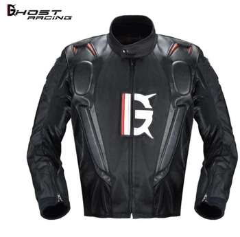 GHOST RACING Motorcycle Jacket Men Motocross Racing Riding Jacket PU Leather Motorbike Moto Jacket 7pcs Protector Body Armor
GHOST RACING Motorcycle Jacket Men Motocross Racing Riding Jacket PU Leather Motorbike Moto Jacket 7pcs Protector Body Armor