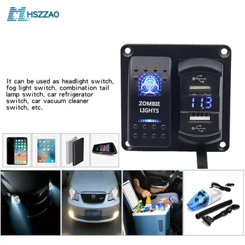 12-24V GM Car RV Panel Switch Car Dual USB Mobile Charger Digital Voltmeter Combination For Car Ship Yacht RV Bus Etc
12-24V GM Car RV Panel Switch Car Dual USB Mobile Charger Digital Voltmeter Combination For Car Ship Yacht RV Bus Etc
