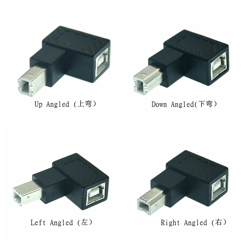 Up Down Left Right Angled 90 Degree USB 2.0 B Type Male to Female Extension Adapter for Printer Scanner converter
Up Down Left Right Angled 90 Degree USB 2.0 B Type Male to Female Extension Adapter for Printer Scanner converter