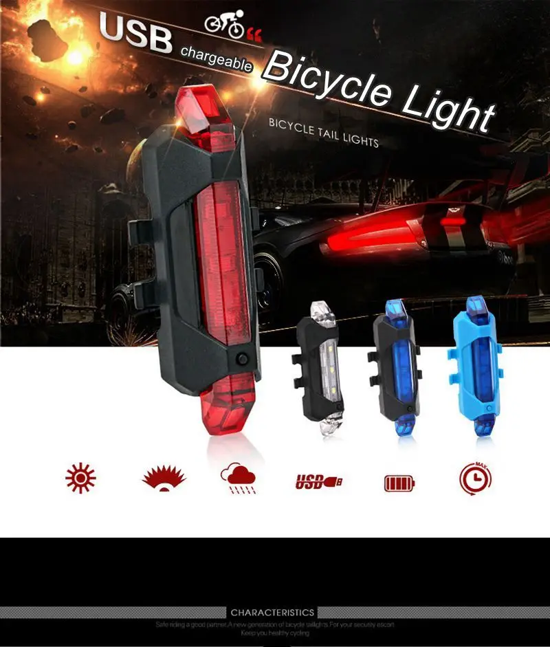 Bike Bicycle light LED Taillight Rear Tail Safety Warning Cycling Portable Light, USB Style Rechargeable or Battery Style
Bike Bicycle light LED Taillight Rear Tail Safety Warning Cycling Portable Light, USB Style Rechargeable or Battery Style