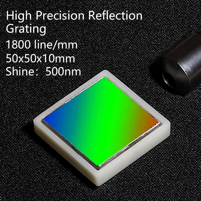 Diffraction gtating Plane reflection grating optical element Spctroscopic analysis grates 1800 lines 50x50x10mm shine 500nm
Diffraction gtating Plane reflection grating optical element Spctroscopic analysis grates 1800 lines 50x50x10mm shine 500nm