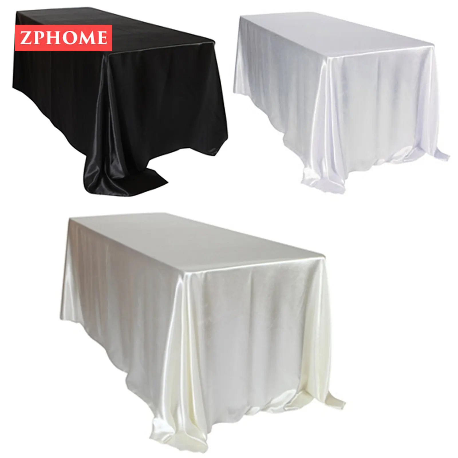 1pcs 228x335cm White/Black Satin Tablecloth Rectangular Hotel Banquet Table Cloth For Wedding Party Christmas Home Decoration
1pcs 228x335cm White/Black Satin Tablecloth Rectangular Hotel Banquet Table Cloth For Wedding Party Christmas Home Decoration