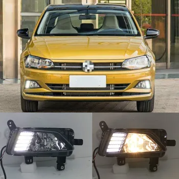 1 Pair Car DRL LED Daytime Running Light Fog Lamp Sequential Yellow Turn Signal Function 12V For Volkswagen Polo 2018 2019
1 Pair Car DRL LED Daytime Running Light Fog Lamp Sequential Yellow Turn Signal Function 12V For Volkswagen Polo 2018 2019