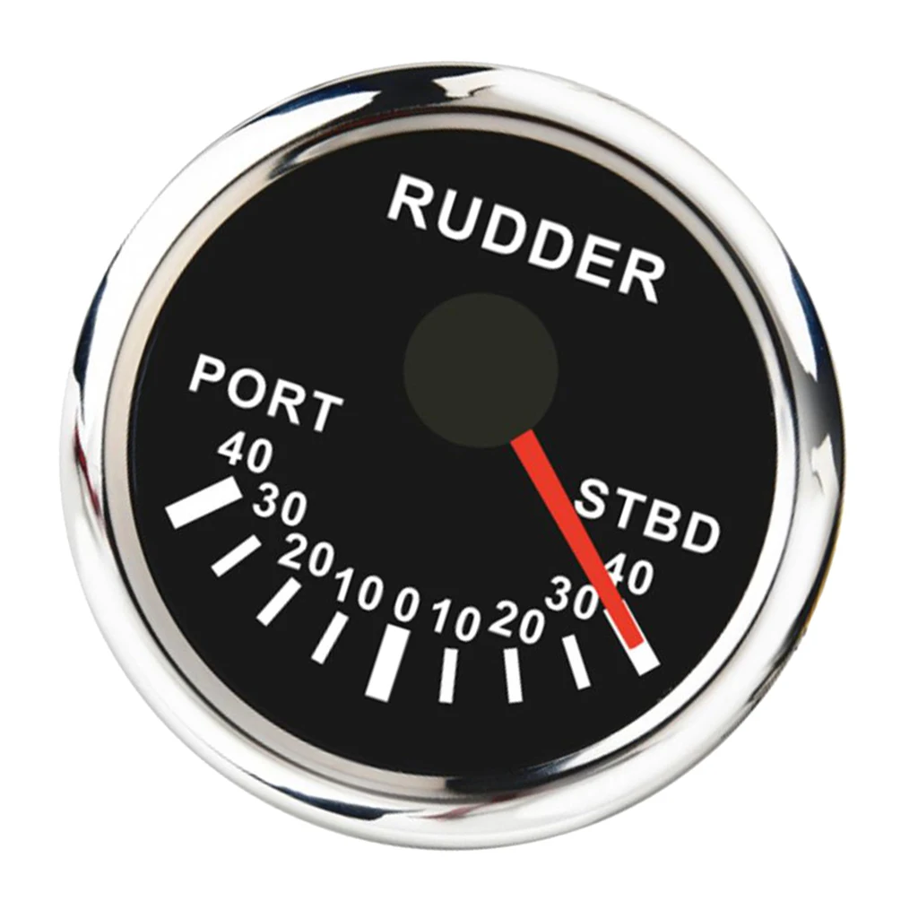 Boat Marine Rudder Angle Backlit Indicator Meter Waterproof 0-190Ω 2 Boat Marine Rudder Angle Backlit Indicator Meter Waterproof 0-190Ω 2