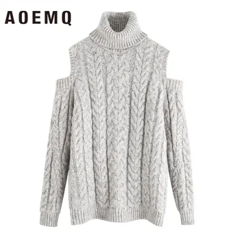 AOEMQ Casual Thick Sweaters Knited Handmade Pullovers Gray Solid Color Sweater Off the Shoudler Sleeve Turtlenck Winter Sweater
AOEMQ Casual Thick Sweaters Knited Handmade Pullovers Gray Solid Color Sweater Off the Shoudler Sleeve Turtlenck Winter Sweater