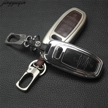 jingyuqin One Set Remote 3 Buttons Zinc Alloy+Leather intellige Key Cover Case For Audi A4L A6L A5 A3 A7 A8 S5 S6 S7 Q5 Keychain
jingyuqin One Set Remote 3 Buttons Zinc Alloy+Leather intellige Key Cover Case For Audi A4L A6L A5 A3 A7 A8 S5 S6 S7 Q5 Keychain