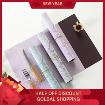 New Waterproof PVC Rectangular Insulation Mat Waterproof and Oil-Proof Western Food Mat European Napkin Plate Mat
New Waterproof PVC Rectangular Insulation Mat Waterproof and Oil-Proof Western Food Mat European Napkin Plate Mat