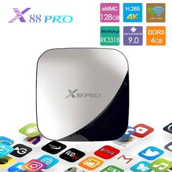 Android 9.0 Smart TV Box X88 PRO RK3318 Quad Core RAM 2.4G/5G Wifi 4K HD décodeur Google Media YouTube Netflix 4GB 64GB H.265 4K
Android 9.0 Smart TV Box X88 PRO RK3318 Quad Core RAM 2.4G/5G Wifi 4K HD décodeur Google Media YouTube Netflix 4GB 64GB H.265 4K
