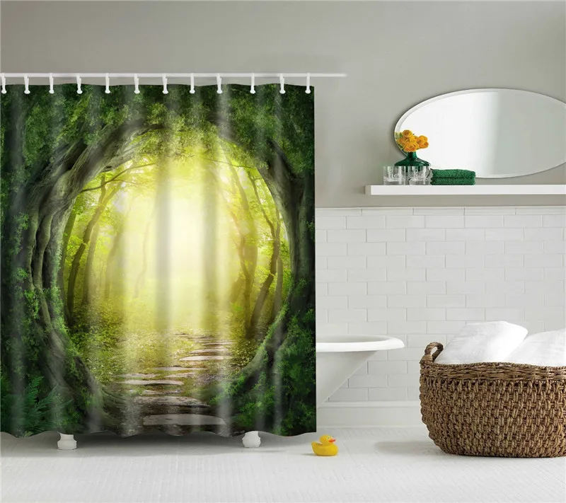 2020 Hsinchu Forest Trees Landscape Printing 3d Shower Curtain Waterproof Polyester Fabric Washable Bathroom Shower Curtain 2020 Hsinchu Forest Trees Landscape Printing 3d Shower Curtain Waterproof Polyester Fabric Washable Bathroom Shower Curtain