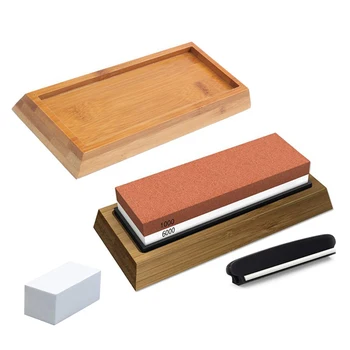 Whetstone Knife Sharpening Stone 2 Side Grit 1000 6000 Waterstone with NonSlip Bamboo Base and Angle Guide
Whetstone Knife Sharpening Stone 2 Side Grit 1000 6000 Waterstone with NonSlip Bamboo Base and Angle Guide