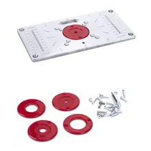 Aluminium Router Table Insert Plate Wood Router Trimmer Models Engraving Machine with 4 Rings for Woodworking Benches Sale
Aluminium Router Table Insert Plate Wood Router Trimmer Models Engraving Machine with 4 Rings for Woodworking Benches Sale