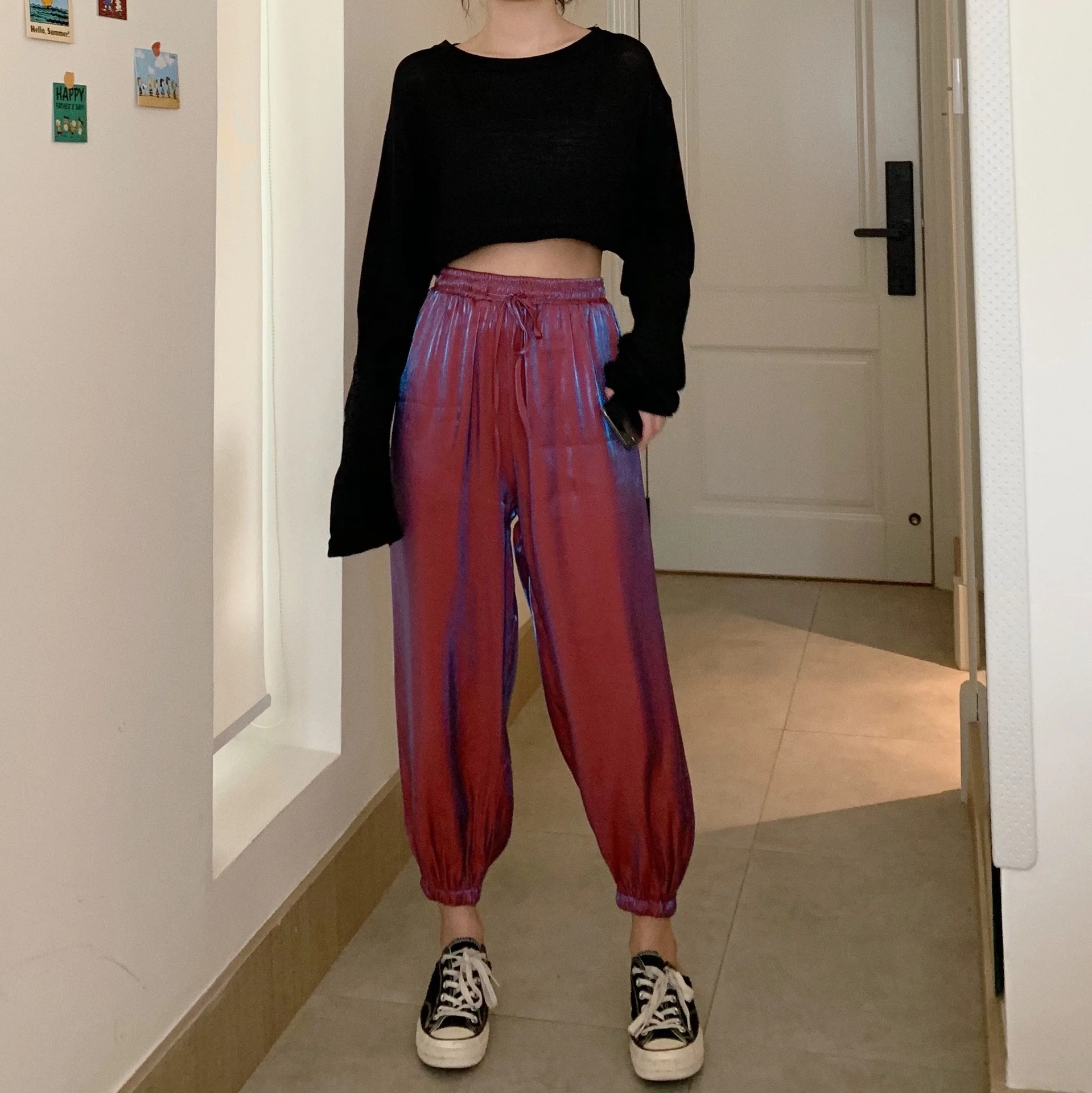 Women Spring Summer Pants Lady Harem Pants Woman Bright Ankle Banded Trousers Loose Casual High Waist Oversize A0-2005
Women Spring Summer Pants Lady Harem Pants Woman Bright Ankle Banded Trousers Loose Casual High Waist Oversize A0-2005
