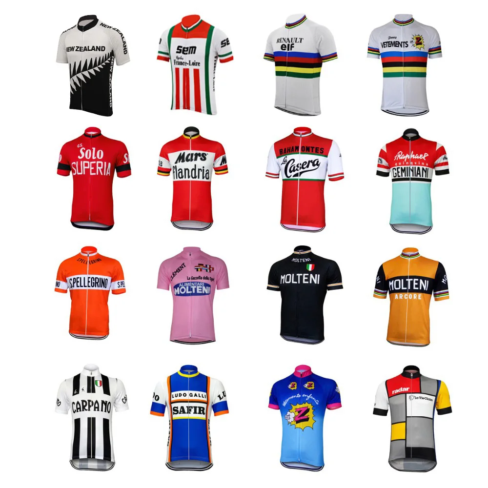 16 видов летней одежды для велоспорта в стиле ретро красный белый розовый черный