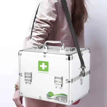 Large Space Lockable First Aid Box Security Lock Medicine Storage with Portable Handle 3 Tier Design Silver
Large Space Lockable First Aid Box Security Lock Medicine Storage with Portable Handle 3 Tier Design Silver