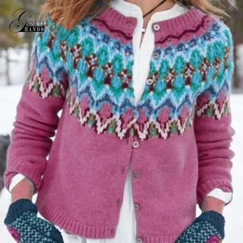 Gold Hands Winter Women Patchwork O-Neck Cardigans Sweaters Female Plus Size Knitted Long Sleeve Sweaters Button Casual Sweaters
Gold Hands Winter Women Patchwork O-Neck Cardigans Sweaters Female Plus Size Knitted Long Sleeve Sweaters Button Casual Sweaters