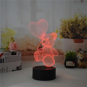 Teddy Bear 3D Night Light USB Charging LED Lamp Table Love Heart Ball Light Home Decor Kids Toy Christmas New year Gifts
Teddy Bear 3D Night Light USB Charging LED Lamp Table Love Heart Ball Light Home Decor Kids Toy Christmas New year Gifts