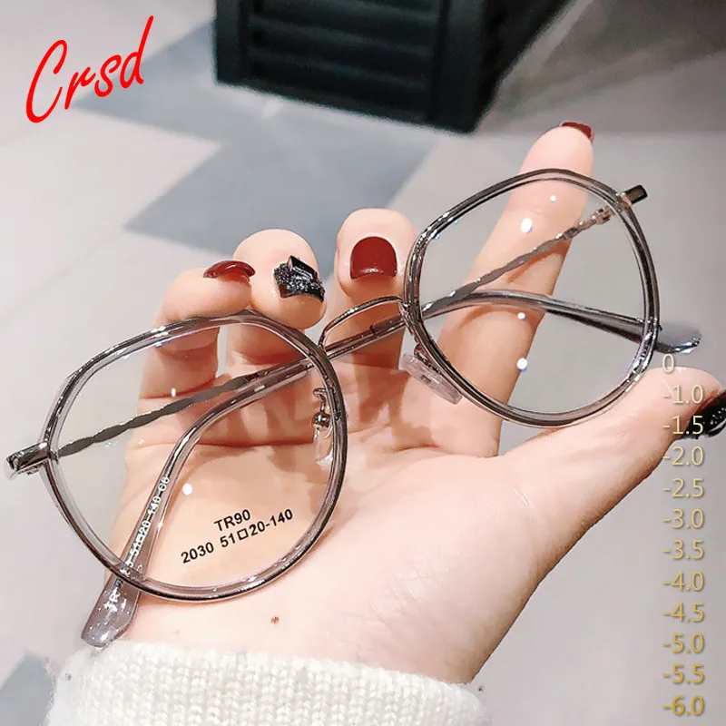 CRSD 2020 Fashion Retro Anti-Blu-Ray Reading Glasses Women Metal Frame Large Frame Students Myopia Glasses 0 -1.0 -1.5 To -6.0
CRSD 2020 Fashion Retro Anti-Blu-Ray Reading Glasses Women Metal Frame Large Frame Students Myopia Glasses 0 -1.0 -1.5 To -6.0