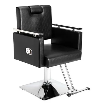 Reclining Barber Chair Square Base Hairdressing Seat Black PVC Leather Styling Stools Fashionable Barber Shop Hair Salon Chair
Reclining Barber Chair Square Base Hairdressing Seat Black PVC Leather Styling Stools Fashionable Barber Shop Hair Salon Chair