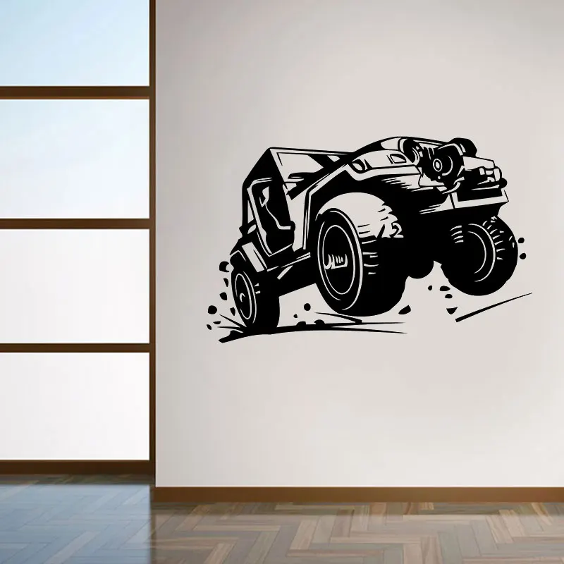 Наклейка на стену Jeep Wrangler виниловая Съемная наклейка для гостиной спальни гаража
