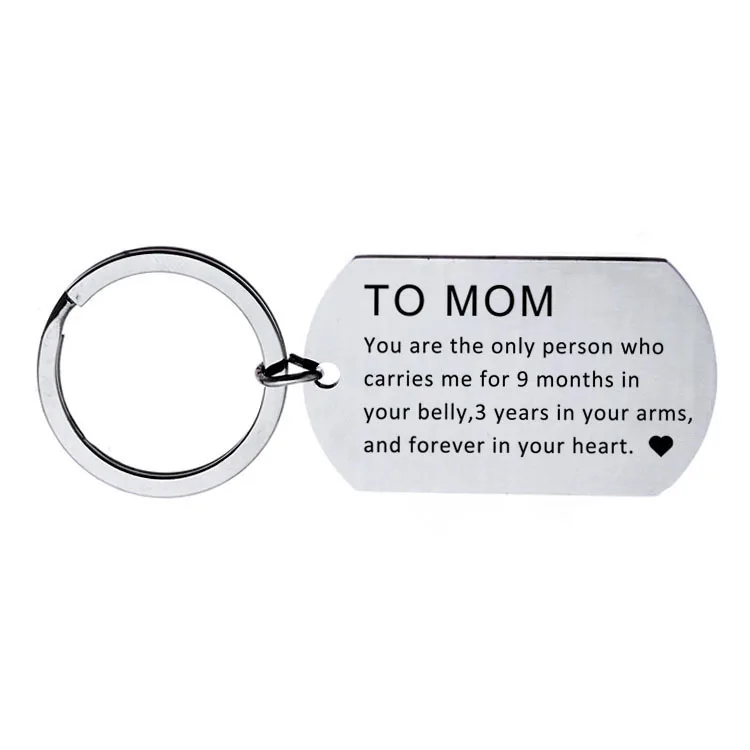 stainless steel keychain send our best beautiful with kind mom
