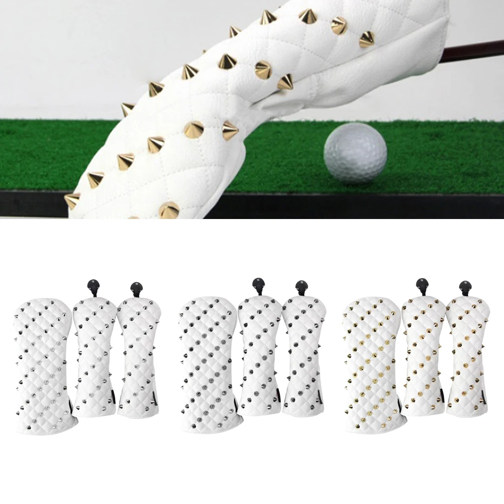 3Pcs Professional Golf Club Driver 1 3 5 Wood Head Covers Set Golf Club Head Cover Replacement Golf Accessories for 460cc Driver 3Pcs Professional Golf Club Driver 1 3 5 Wood Head Covers Set Golf Club Head Cover Replacement Golf Accessories for 460cc Driver