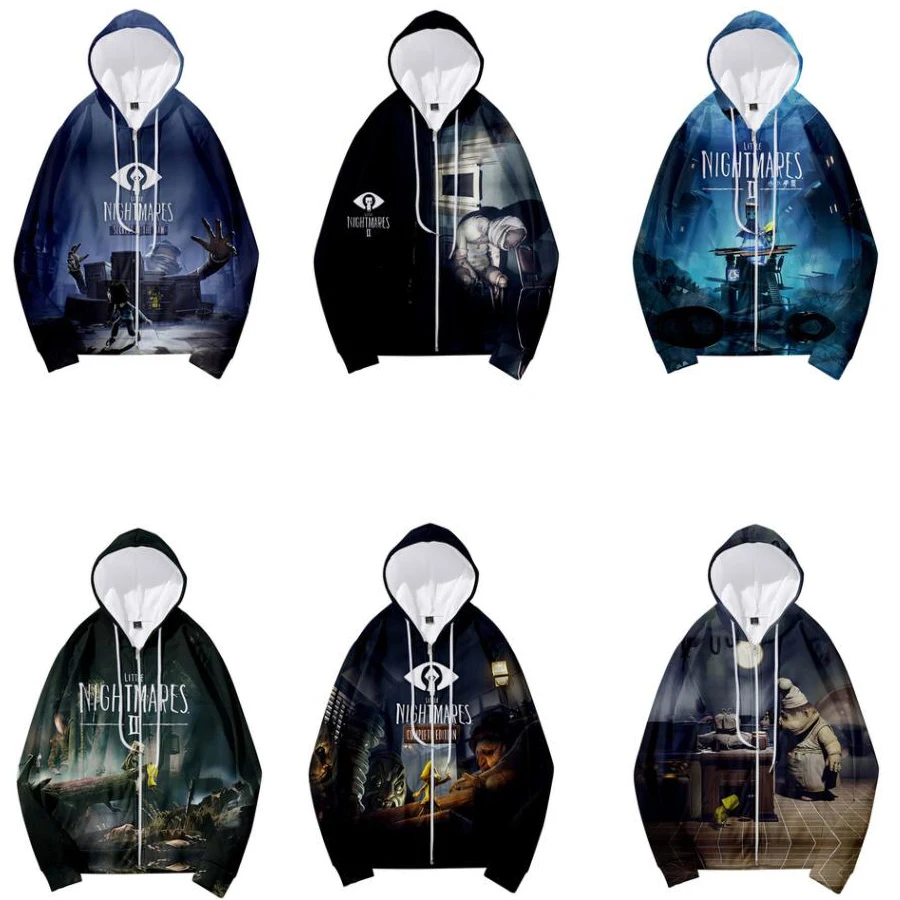 

Hot Game Little Nightmares 2 3D Print Zip Up Women/Men Hoodies Sweatshirts Six Mono Cosplay Zipper Hooded Jacket Male Tracksuit