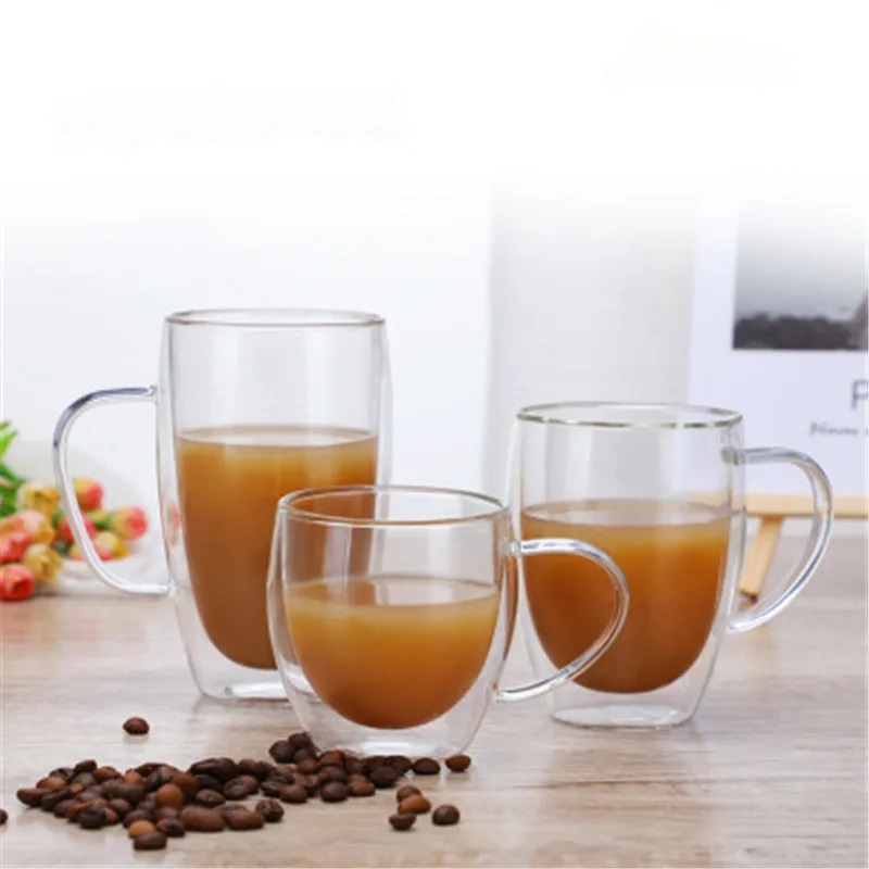 1Pcs Double Coffee Mugs Transparent Mugs Drinking Insulation Double Wall Glass Tea Cup Creative Gift Drinkware Milk
1Pcs Double Coffee Mugs Transparent Mugs Drinking Insulation Double Wall Glass Tea Cup Creative Gift Drinkware Milk